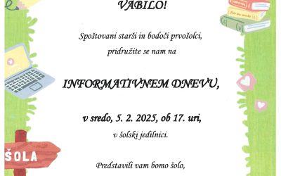 Informativni dan za bodoče prvošolce